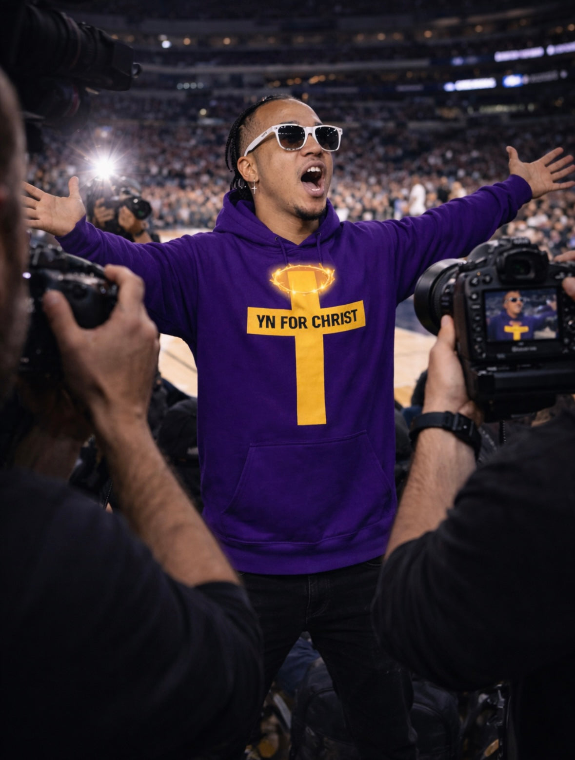 SHOWTIME ROYAL KINGDOM NFLUENCER HOODIEHOLY LAMB GENESIS EDITION NFLUENCER HOODIE | Design By PRIIZZY | YN4C™ (FLAGSHIP)