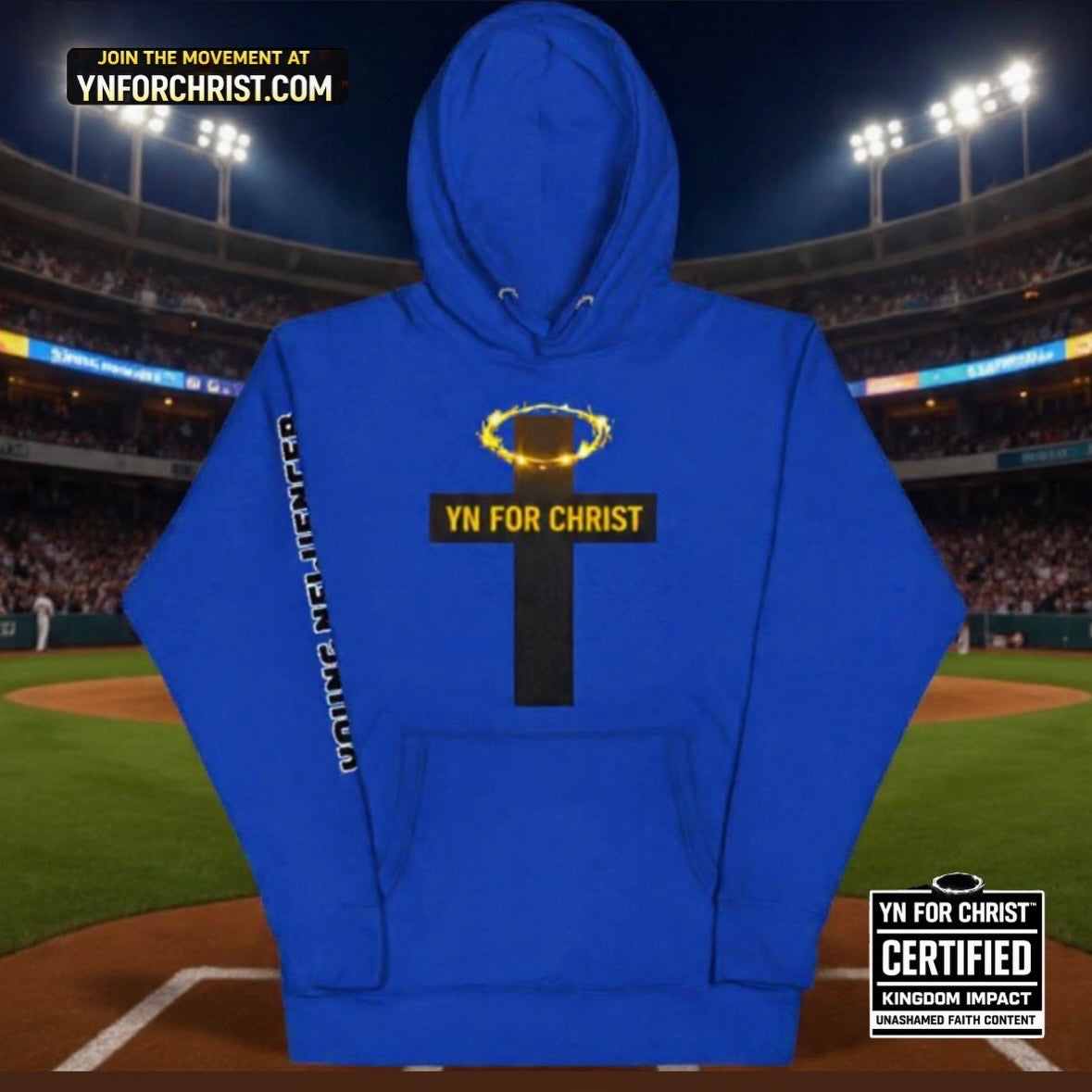 Blessing Blue Covenant NFLUENCER Hoodie | Design By PRIIZZY | YN FOR CHRIST™
