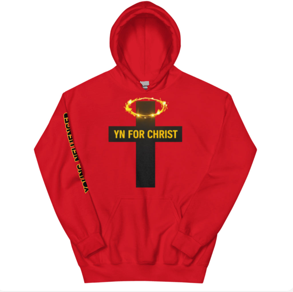 COVERED BY THE BLOOD RED NLFUENCER HOODIE |  Design By PRIIZZY | YN4C™ (FLAGSHIP)