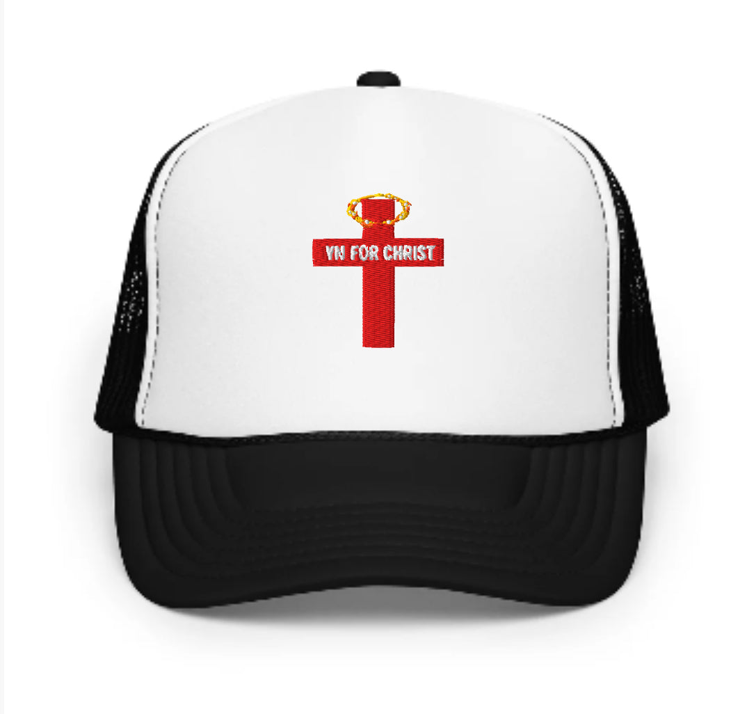 WHITE HALO COLLECTION | Foam Trucker Hat | Design By PRIIZZY | YN4C™ (FLAGSHIP)