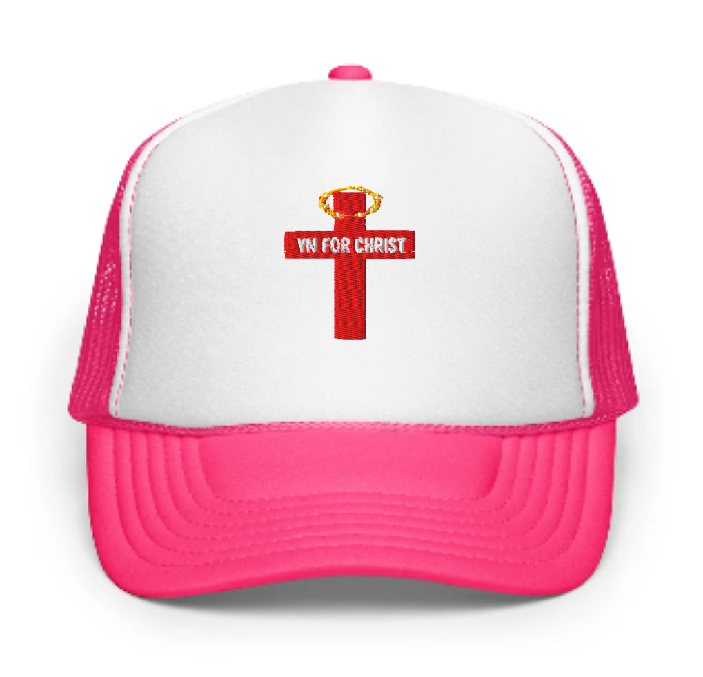 WHITE HALO COLLECTION | Foam Trucker Hat | Design By PRIIZZY | YN4C™ (FLAGSHIP)