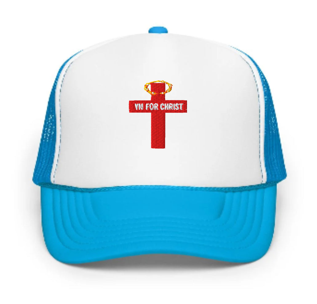 WHITE HALO COLLECTION | Foam Trucker Hat | Design By PRIIZZY | YN4C™ (FLAGSHIP)