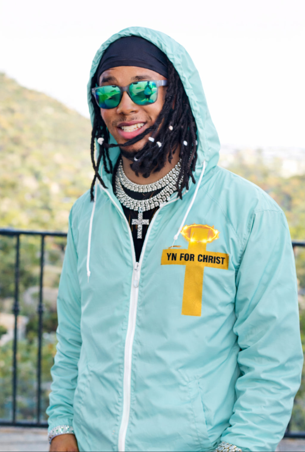 TEAL BLESSINGS & GRACE MIGHTY WINDBREAKER GENESIS EDITION | Design By PRIIZZY | YN FOR CHRIST™